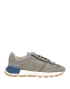 Maison Margiela Man Sneakers Grey Size 8 Textile Fibers, Soft Leather