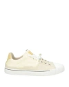 Maison Margiela Man Sneakers Pastel Yellow Size 7 Leather, Textile Fibers