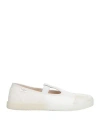 Maison Margiela Rubber Sole Sneakers Featuring Cut-out Detail In White