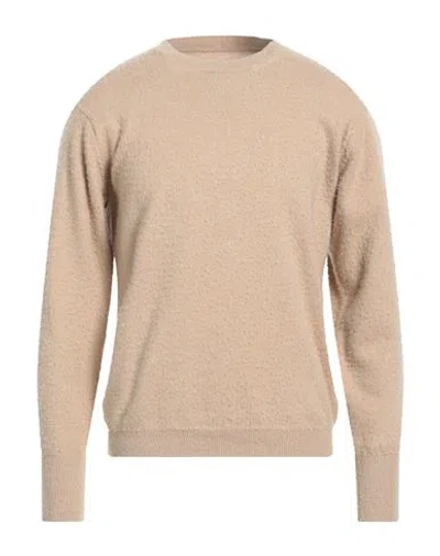 Maison Margiela Man Sweater Beige Size Xl Cashmere, Cotton