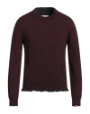 Maison Margiela Man Sweater Burgundy Size M Wool, Acetate, Viscose In Red