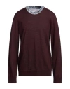 Maison Margiela Man Sweater Burgundy Size L Wool In Red