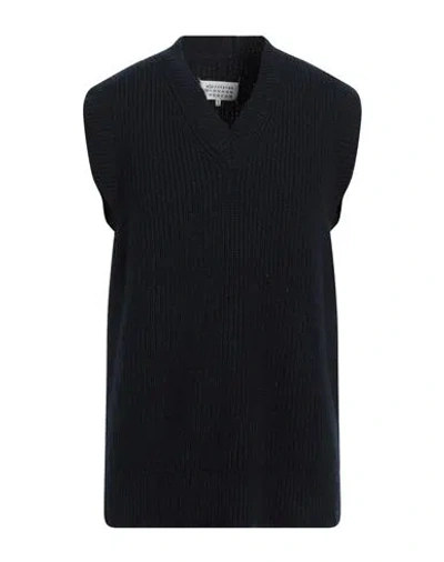 Maison Margiela Man Sweater Navy Blue Size S Wool, Cashmere, Polyamide