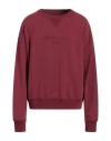 Maison Margiela Reverse Logo Sweatshirt With Hood In Red