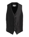 Maison Margiela Man Tailored Vest Black Size 40 Virgin Wool, Silk In Black