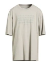 Maison Margiela Crew-neck T-shirt With Logo T-shirts White In Multi