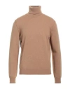 Maison Margiela Man Turtleneck Camel Size Xs Cashmere In Beige