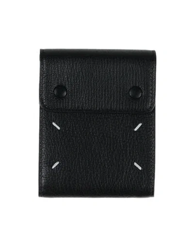Maison Margiela Man Wallet Black Size - Goat Skin