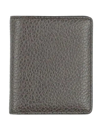 Maison Margiela Man Wallet Grey Size - Cow Leather In Gray