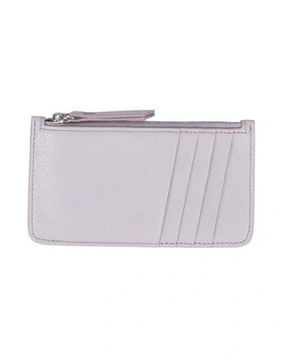 Maison Margiela Man Wallet Lilac Size - Goat Skin, Brass, Zinc, Aluminum, Copper In Purple