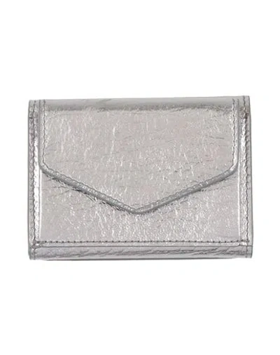Maison Margiela Man Wallet Silver Size - Cow Leather