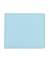 Maison Margiela Man Wallet Sky Blue Size - Cow Leather