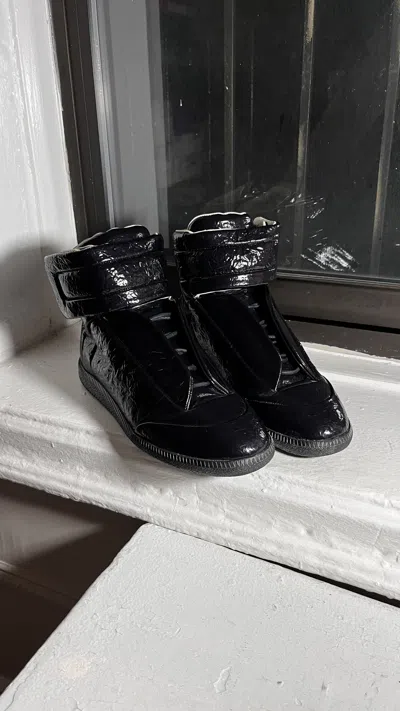 Pre-owned Maison Margiela Margiela Future Hi Black Patent Shoes