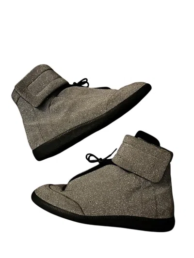 Pre-owned Maison Margiela Margiela Future Silver Metallic Glitter Shoes