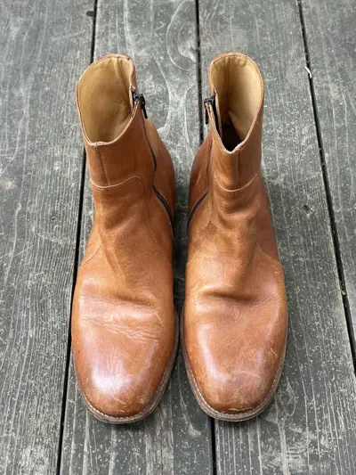 Pre-owned Maison Margiela Margiela Side Zip Boot Size 42 In Brown