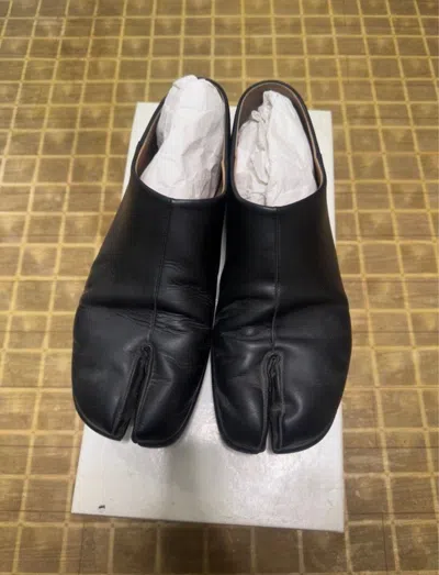 Pre-owned Maison Margiela Margiela Tabi Low Top Leather Shoes - Sie 42 In Black