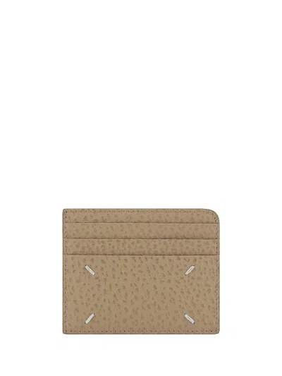 Maison Margiela Taupe Four Stitches Card Holder In Multicolor