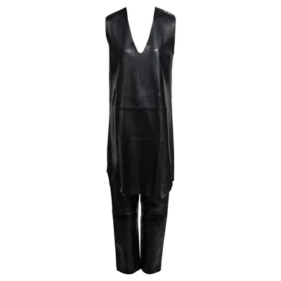 Pre-owned Maison Margiela Martin Margiela Black Leather Tunic & Pants Set, Fw 1996