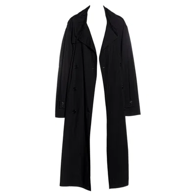 Pre-owned Maison Margiela Martin Margiela Black Oversized Size 74 Trench Coat, Ss 2000