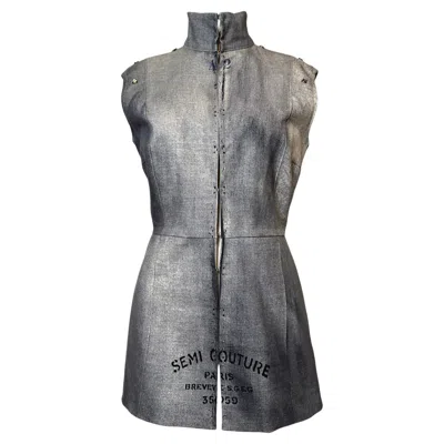 Pre-owned Maison Margiela Martin Margiela S/s 1999 Trompe L'oeil Stockman Cotton Vest Bustier In Gray