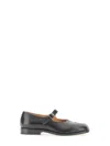 Maison Margiela Bovine Leather Mary Jane Pumps With Sheepskin Detailing And Elegant Buckle Closure In Black