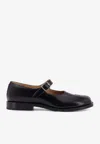 Maison Margiela Mary-jane Tabi Leather Ballet Flats In Black