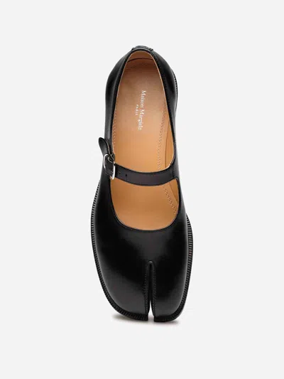 Maison Margiela Taby Mary-jane Leather Loafers In Black