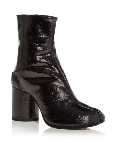 Maison Margiela Masion Margiela Women's Tabi Split Toe Block Heel Booties In Gun Metal