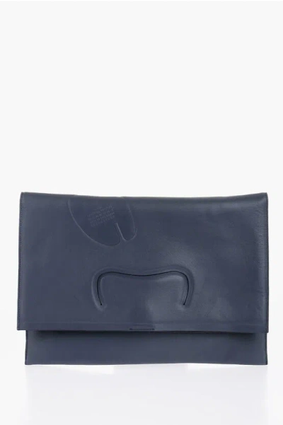 Maison Margiela Maxi Tabi Flat Clutch With Removable Shoulder Straps