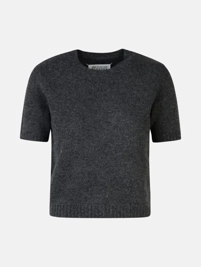 Maison Margiela 'm/c' Grey Wool Sweater In Gray