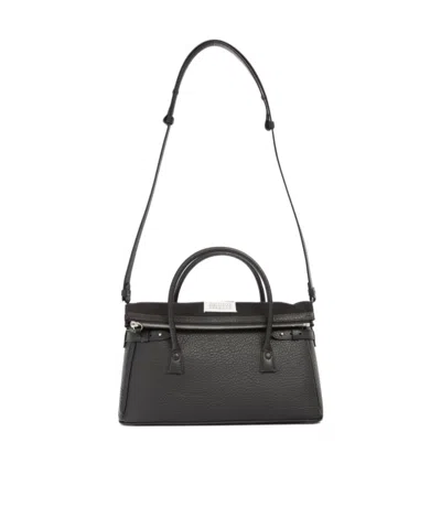 Maison Margiela Medium 5ac Leather Tote Bag In Black