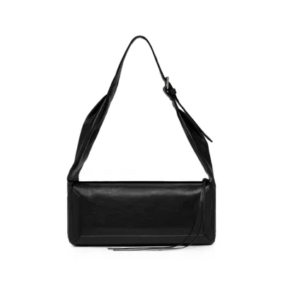 Maison Margiela Ovine Leather Polyester Elastan Shoulder Bag In Black