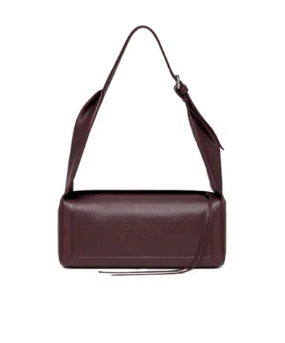Maison Margiela Medium Box Bag East West Shoulder Bag In Burgundy