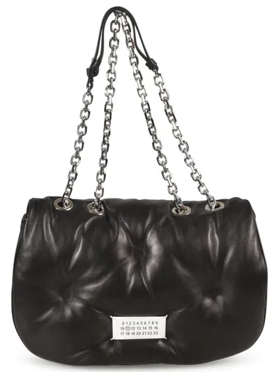 Maison Margiela Medium Glam Slam Flap Shoulder Bag In Black