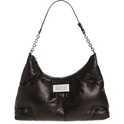 Maison Margiela Medium Glam Slam Hobo Bag In Black