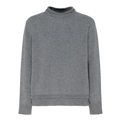 Maison Margiela Medium Grey Wool Sweater In Gray