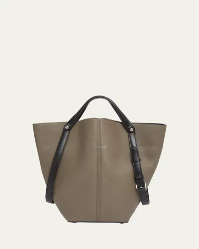 MAISON MARGIELA MEDIUM LEATHER SHOPPER TOTE BAG