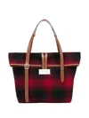 Maison Margiela Medium Paper Wool Shoulder Bag In Red