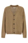 Maison Margiela Melange Cappuccino Wool Blend Cardigan