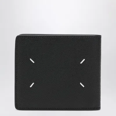 Maison Margiela Men's Black Four-stitch Mini Bi-fold Wallet