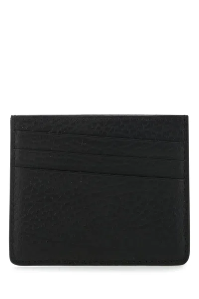 MAISON MARGIELA MAISON MARGIELA MEN BLACK LEATHER CARD HOLDER
