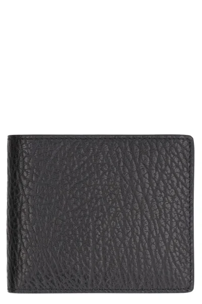 Maison Margiela Men's Black Leather Fourstitch Wallet For Ss24