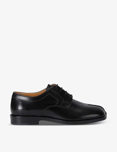 Maison Margiela Mens Black Tabi Lace-up Leather Shoes