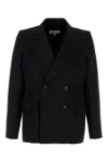Maison Margiela Men Black Wool Blazer In Black