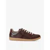 Maison Margiela Leather Replica Sneakers In Brown