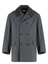 Maison Margiela Button-front Cotton Jacket In Gray