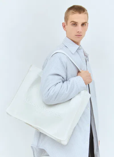 Maison Margiela Men Cabas Large Tote Bag In White