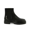 Maison Margiela Men's Calfskin Tabi County Chelsea Boots In Black
