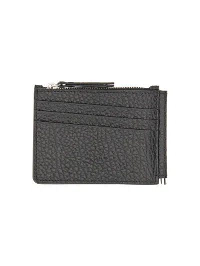 Maison Margiela Men Card Holder With Logo In Black