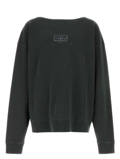 MAISON MARGIELA MEN'S CHARCOAL COTTON SWEATSHIRT